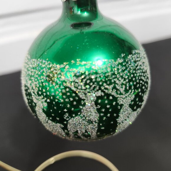 Vintage Shiny Brite Mercury Glass Painted Christmas Ornament - Picture 2 of 4